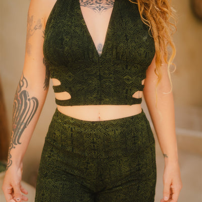 Panthera Top Green Geo-Leaf