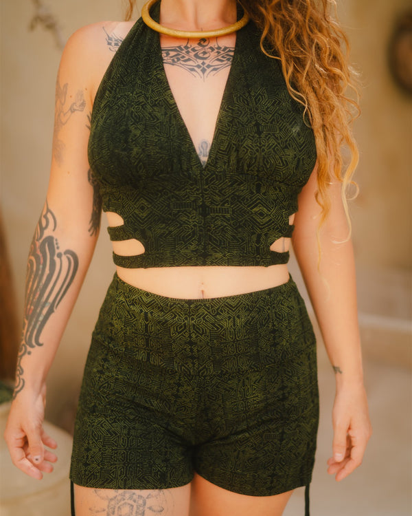 Panthera Top Green Geo-Leaf