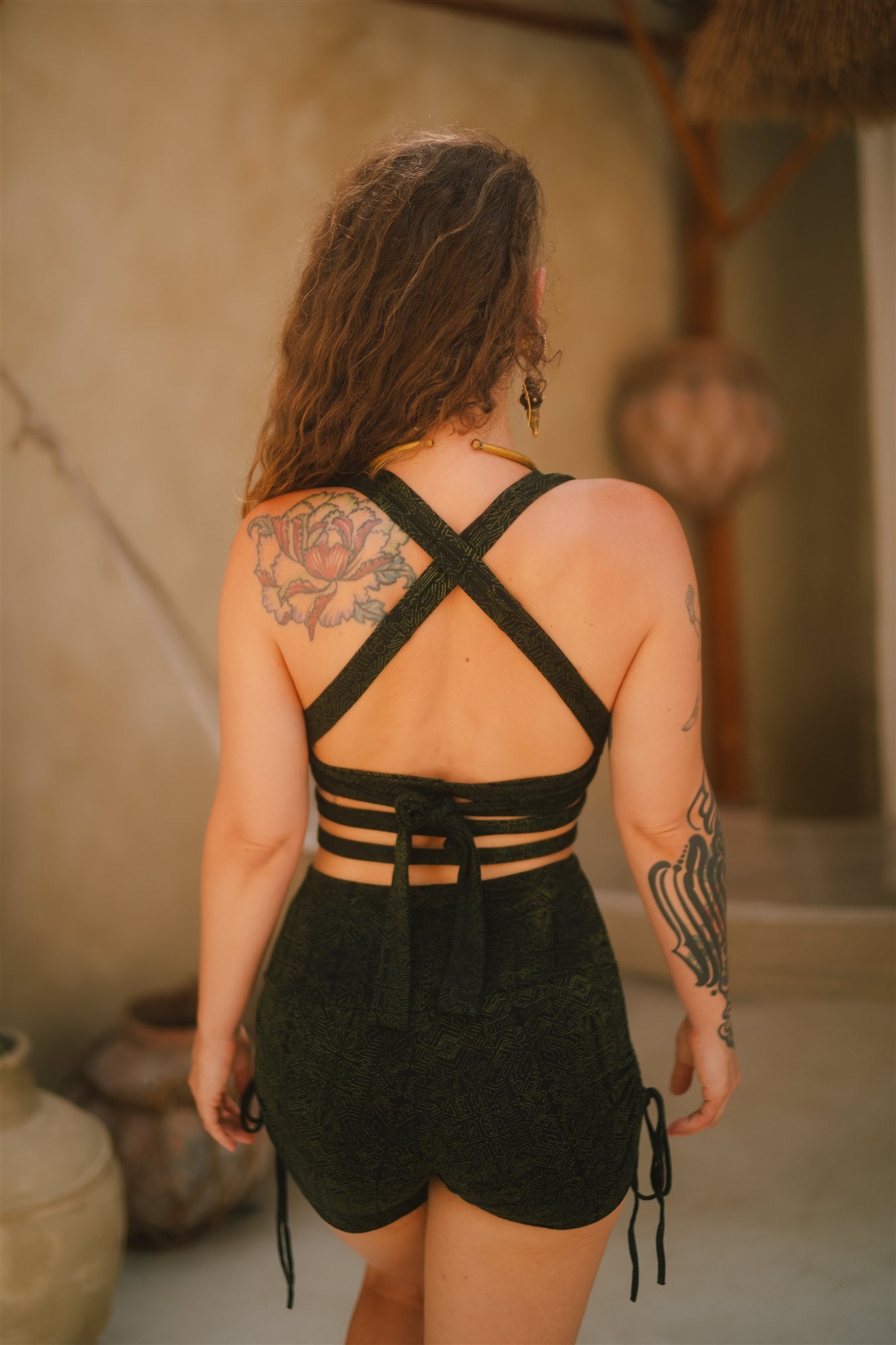 Panthera Top Green Geo-Leaf