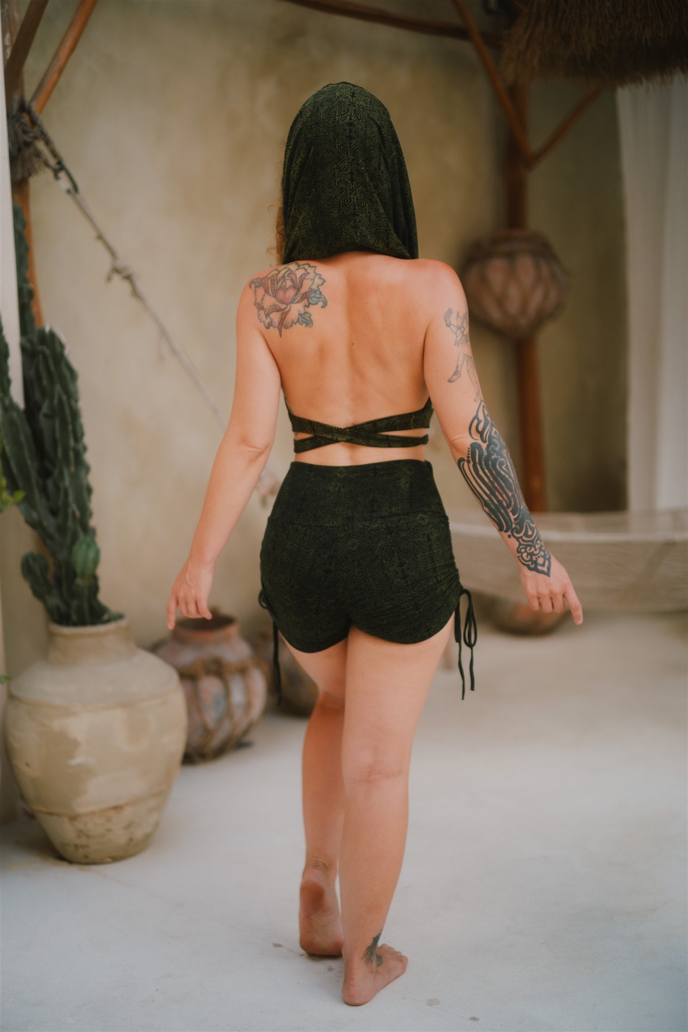 Cobra Hood Top Green Geo-Leaf