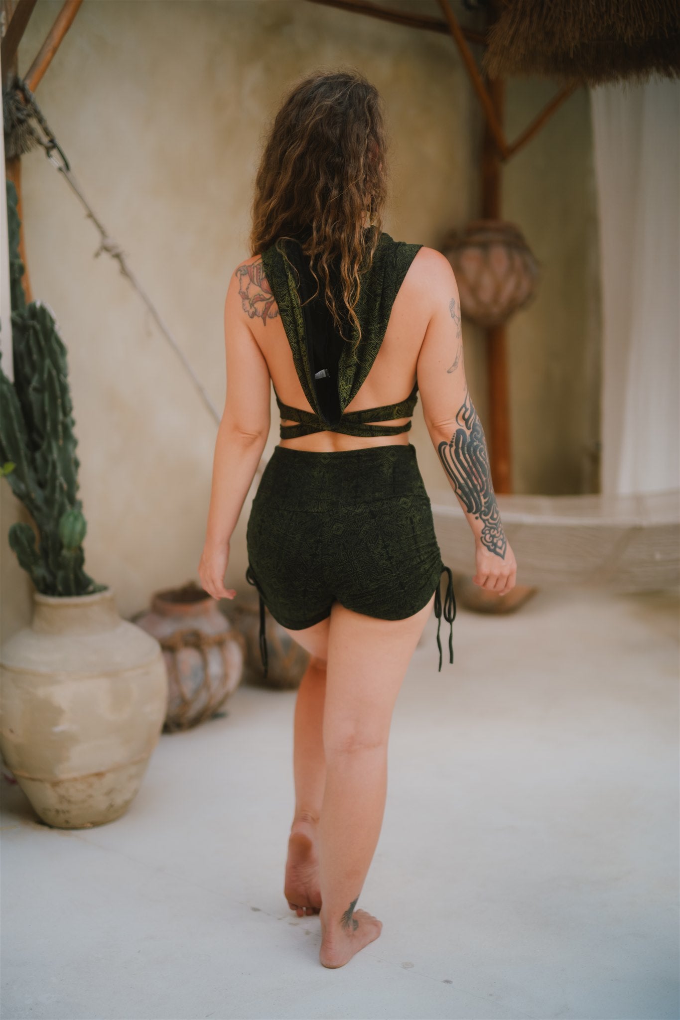 Cobra Hood Top Green Geo-Leaf