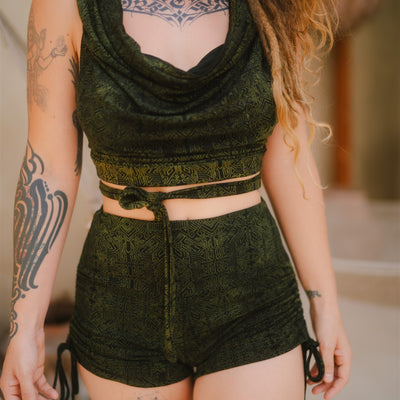 Cobra Hood Top Green Geo-Leaf