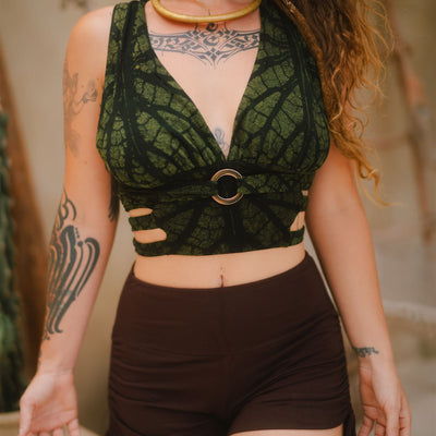 Jungle Heat Yoga Shorts Brown