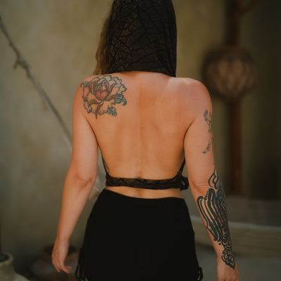 Jungle Heat Yoga Shorts Black