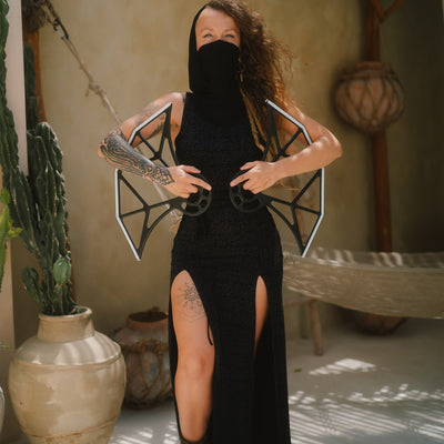 Desert Doof Dress Dark Grey Arabika
