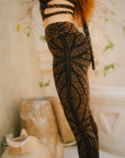 Serpentess Leggings Brown Leaf