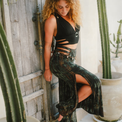 Panthera Pants Dark Green Serpent