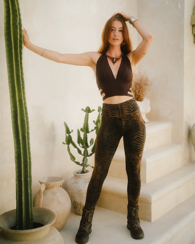 Serpentess Leggings Brown Fern