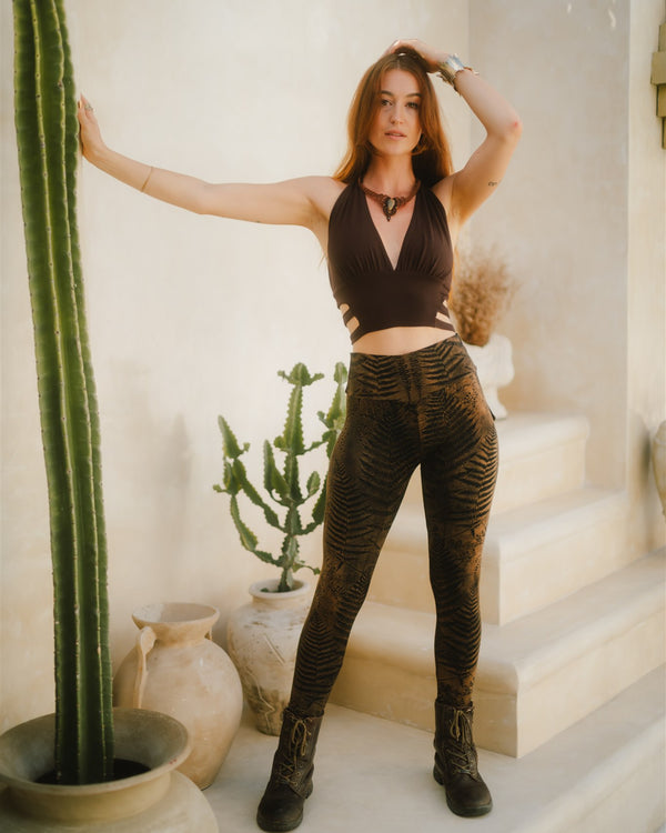 Serpentess Leggings Brown Fern