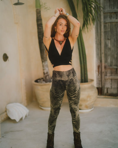 Serpentess Leggings Silver Fern