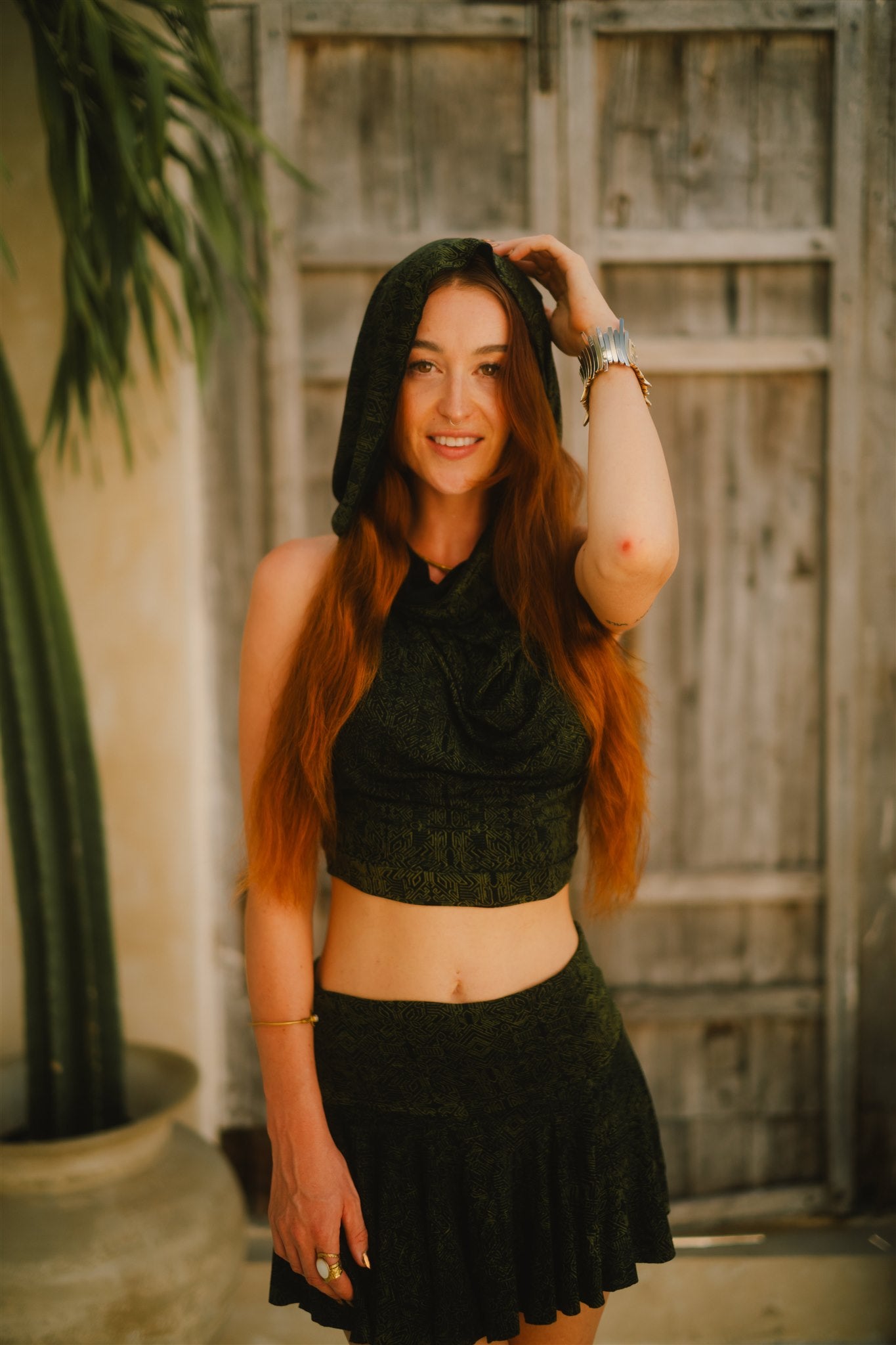 Zumba Skort Green Geo-Leaf