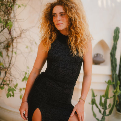 Desert Doof Dress Dark Grey Arabika