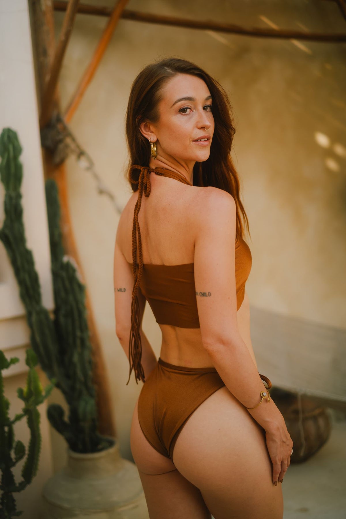 Amazona side tie bikini - Copper