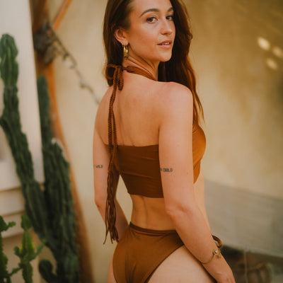 Amazona side tie bikini - Copper