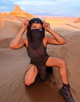 Desert Doof Dress Brown Geo-Leaf