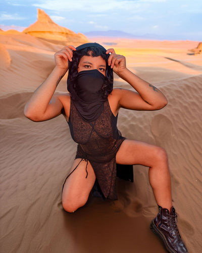 Desert Doof Dress Brown Geo-Leaf