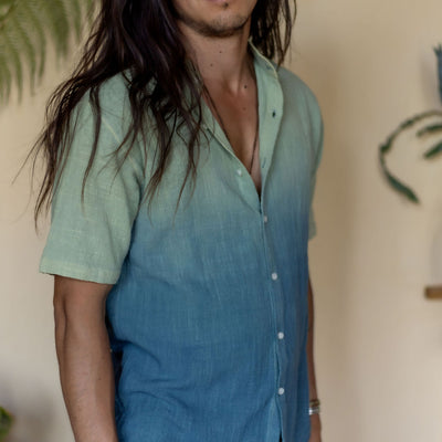 Button Men Shirt-Plant dyed