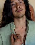 Button Men Shirt-Plant dyed