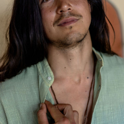 Button Men Shirt-Plant dyed