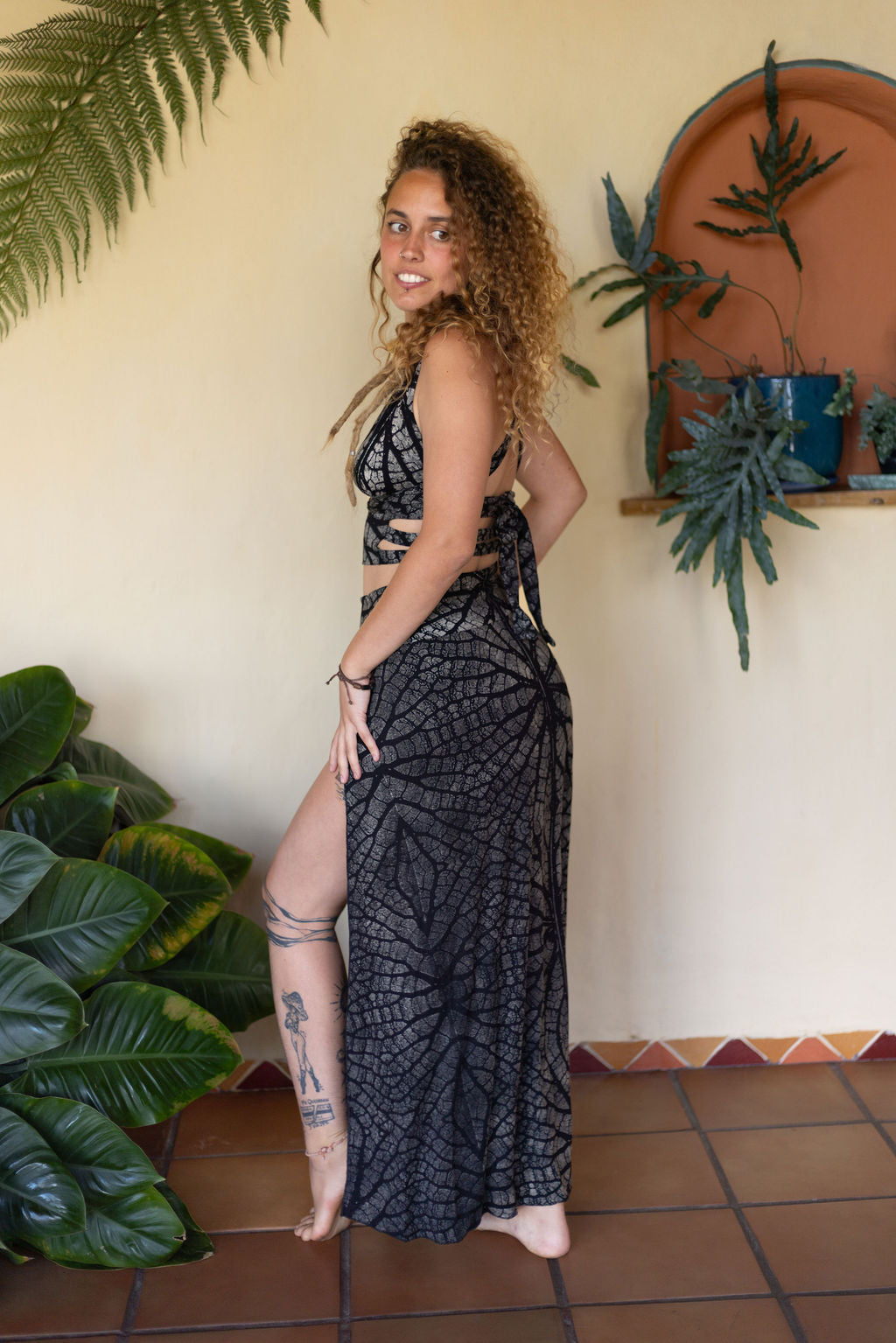 Tribal Trance Skirt Silver Leaf