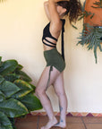Jungle Heat Yoga Shorts Green