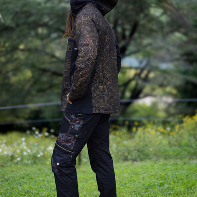 Zip-Up Hoodie with Shipibo Pattern