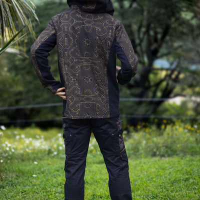 Zip-Up Hoodie with Shipibo Pattern