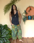 Patchwork circle Aladin pants