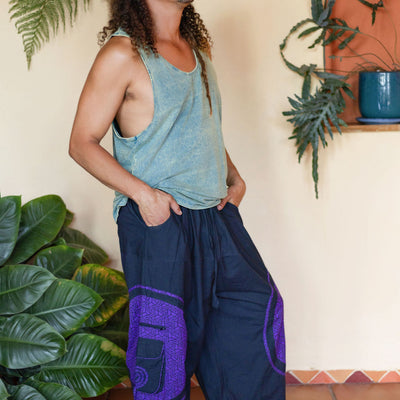 Aladin Pants Tri-Geo Print