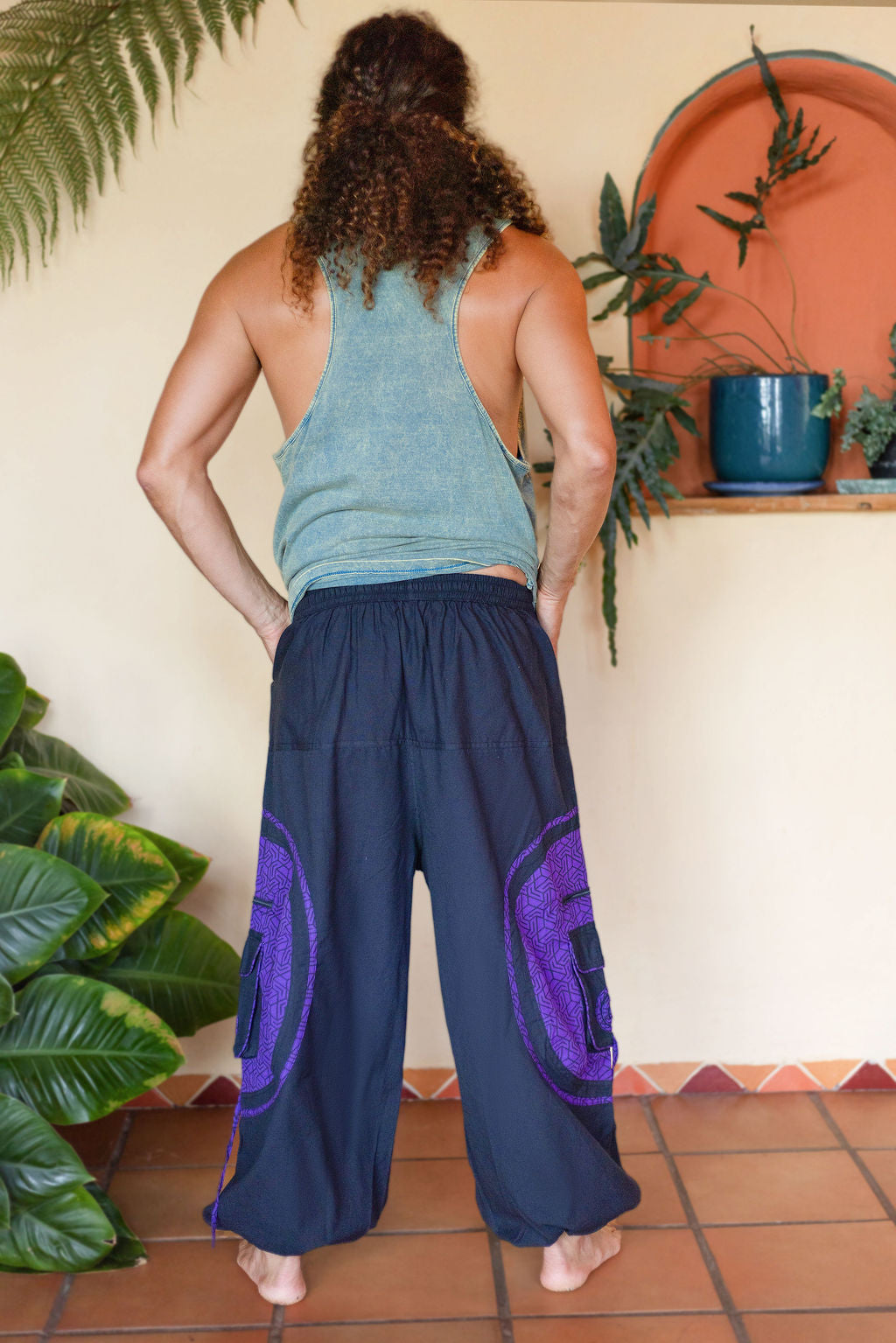 Aladin Pants Tri-Geo Print