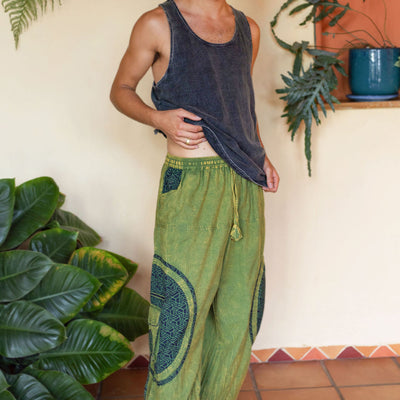 Aladin Pants Tri-Geo Print