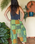 Patchwork circle Aladin pants