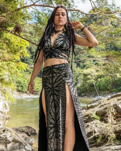 Tribal Trance Skirt Silver Leaf
