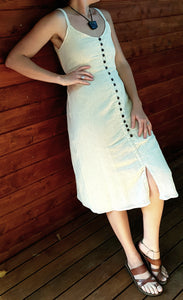 Front button dress (Raw cotton)