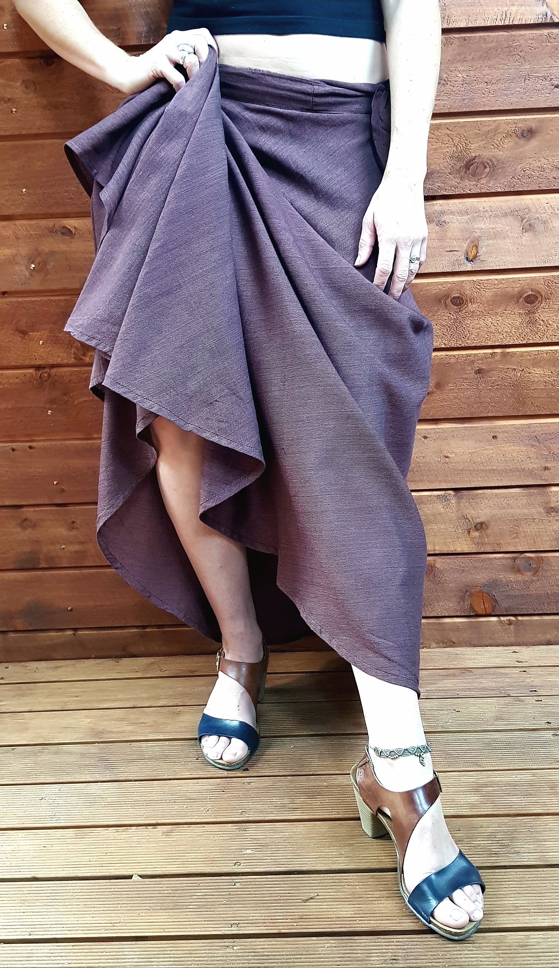 Wrap around skirt (Brown)